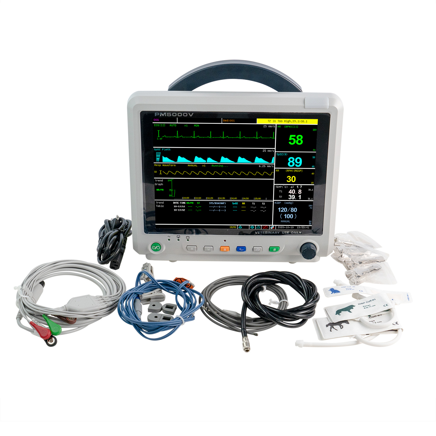 PM5000V Veterinary Patient Monitor